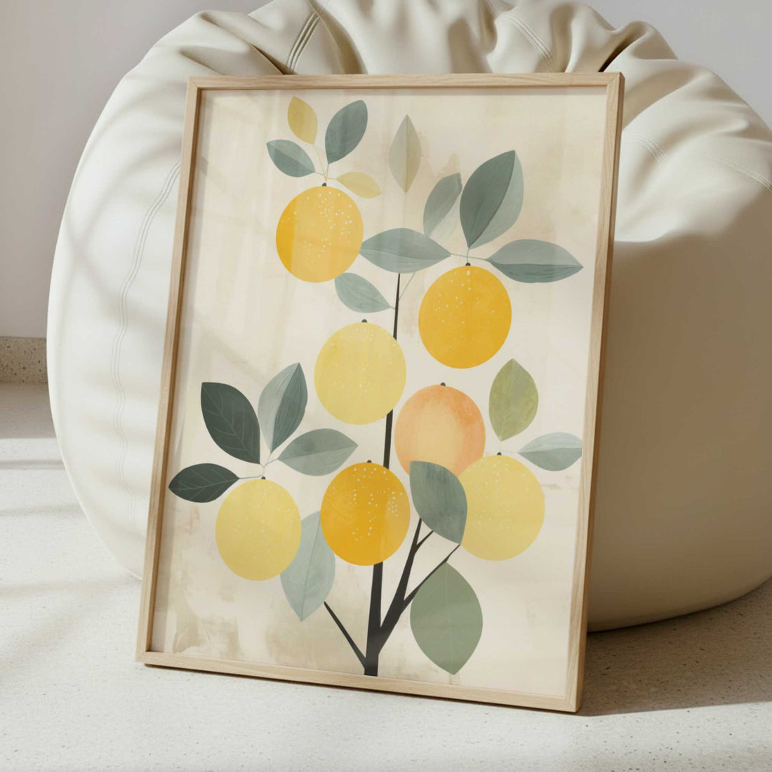 Lemon Tree in Bohemian Style - Art Print - Interior inspiration