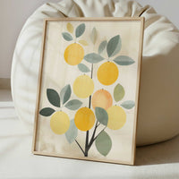 Lemon Tree in Bohemian Style - Art Print - Interior inspiration