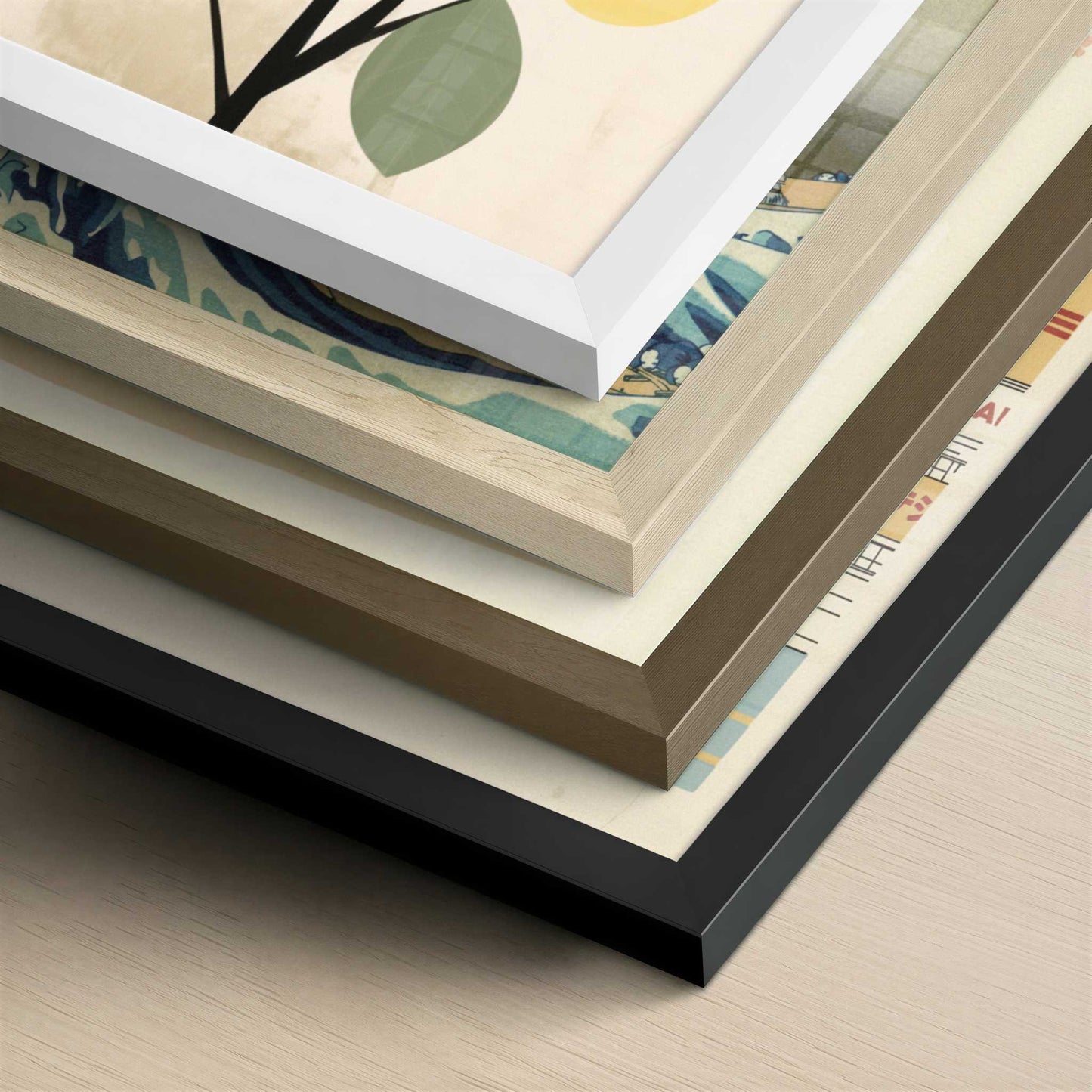 Lemon Tree in Bohemian Style - Art Print - Close-up detail of the different frames