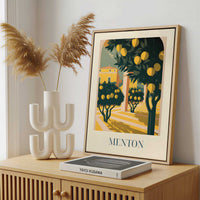 Framed Canvas - Framed canvas in a stylish interior setting