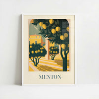 Lemons from Menton, France - Art Print - Art print in white frame