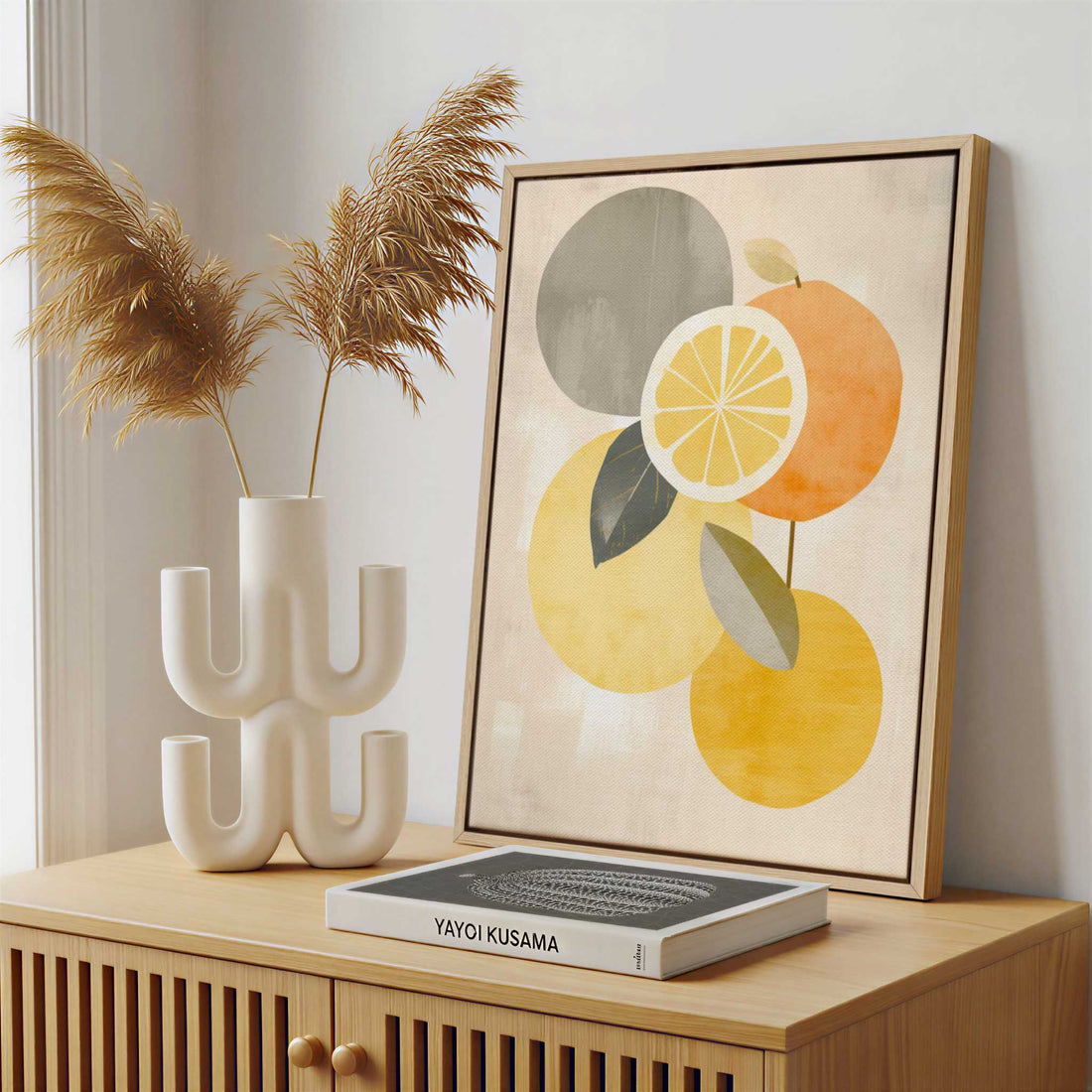 Framed Canvas - Framed canvas in a stylish interior setting