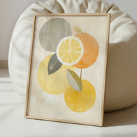 Lemons in Bohemian Style - Art Print - Interior inspiration