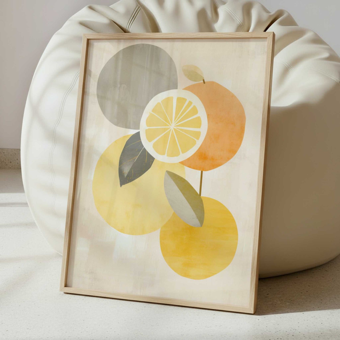 Lemons in Bohemian Style - Art Print - Interior inspiration