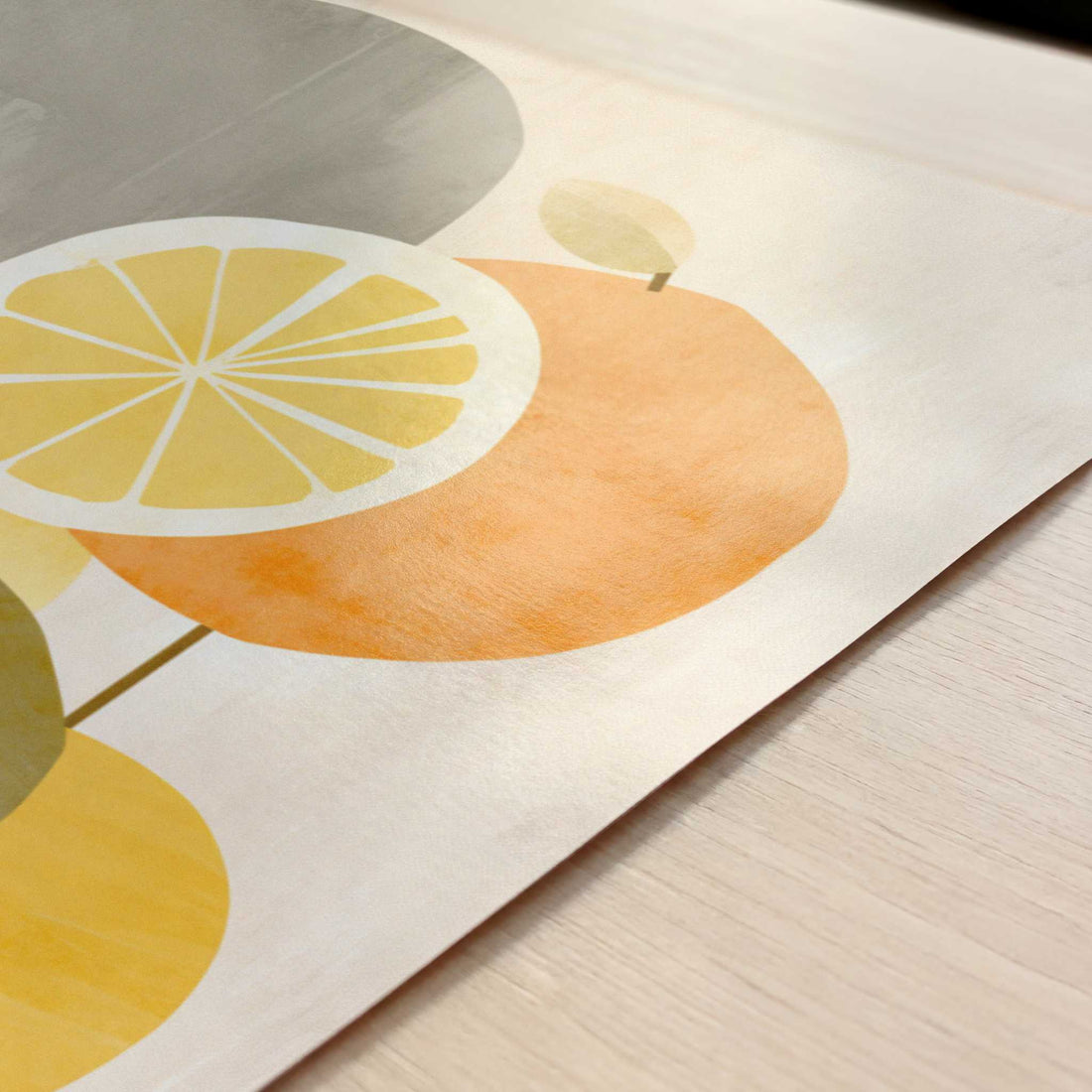Lemons in Bohemian Style - Art Print - Close-up detail of the art print