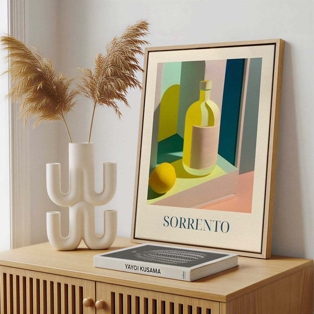 Framed Canvas - Framed canvas in a stylish interior setting