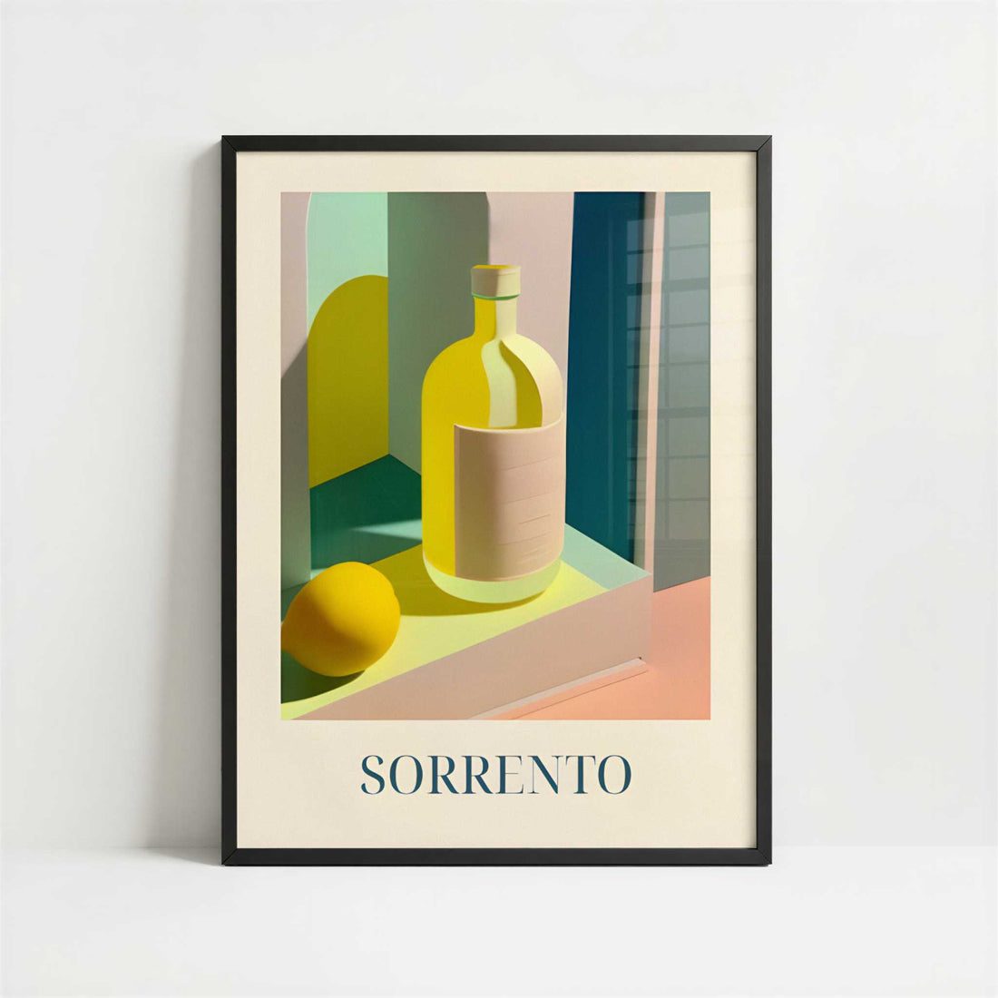 Limoncello from Sorrento, Italy - Art Print - Art print in black frame