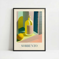 Limoncello from Sorrento, Italy - Art Print - Art print in black frame