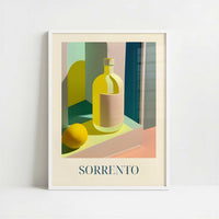 Limoncello from Sorrento, Italy - Art Print - Art print in white frame