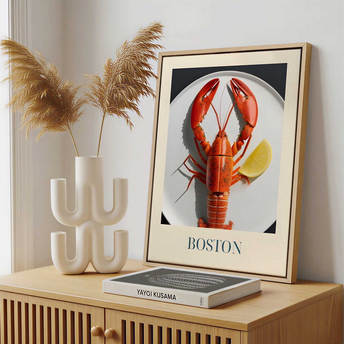 Framed Canvas - Framed canvas in a stylish interior setting