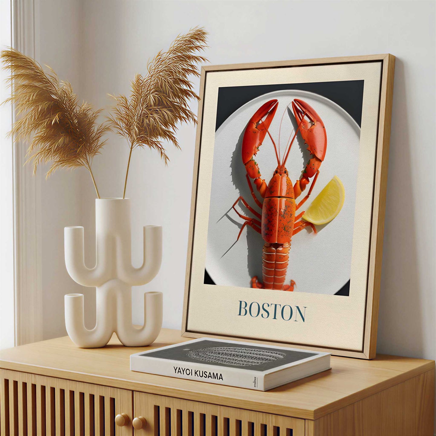 Framed Canvas - Framed canvas in a stylish interior setting