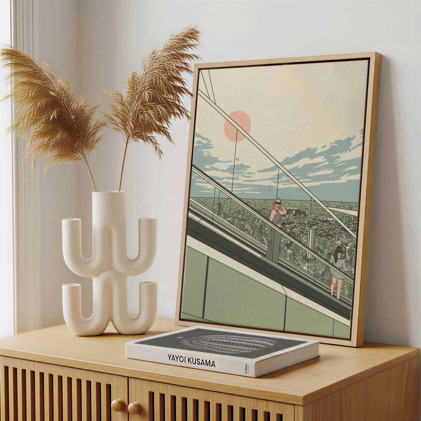 Framed Canvas - Framed canvas in a stylish interior setting