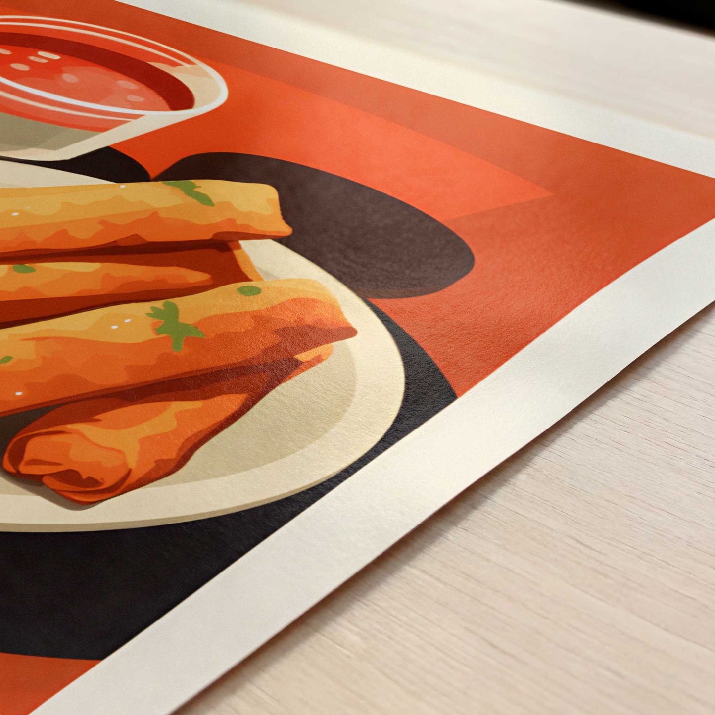 Lumpias from Manila, Philippines - Art Print - Close-up detail of the art print