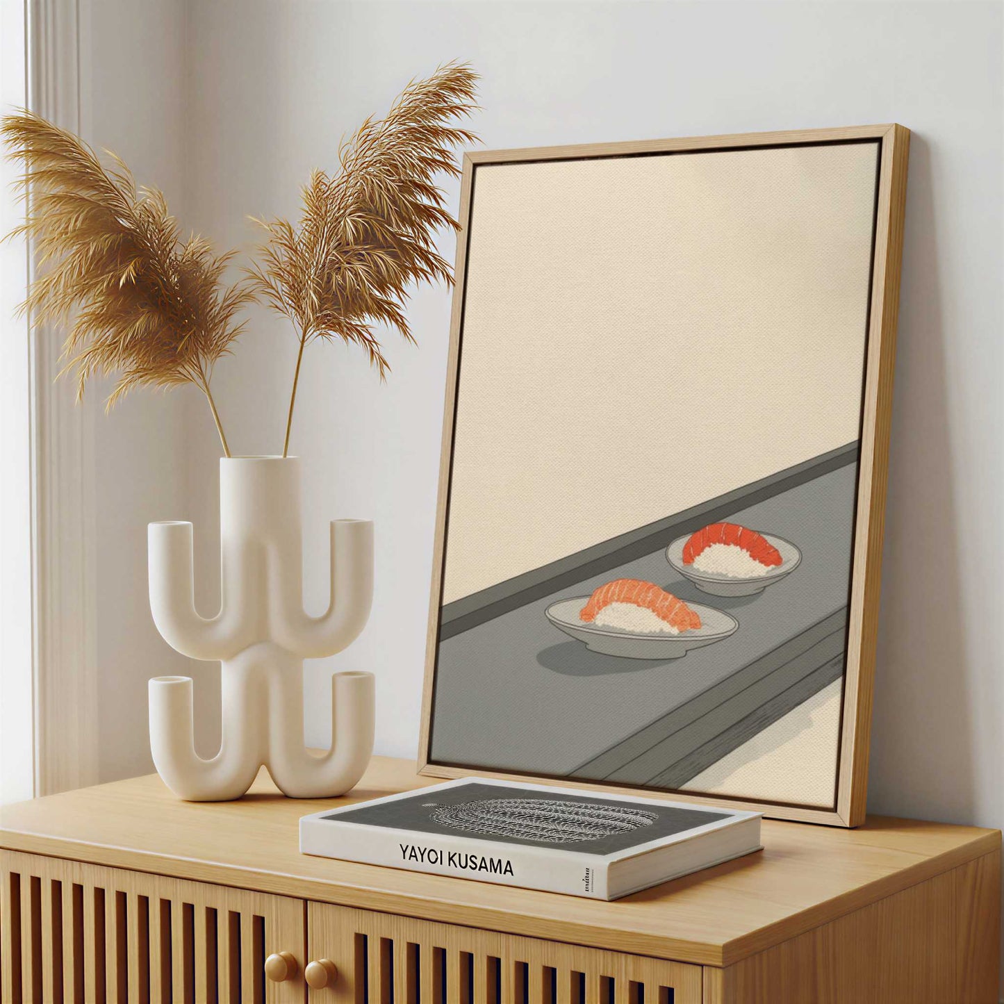 Framed Canvas - Framed canvas in a stylish interior setting