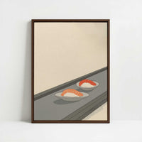 Framed Canvas - Framed canvas in dark wood color frame