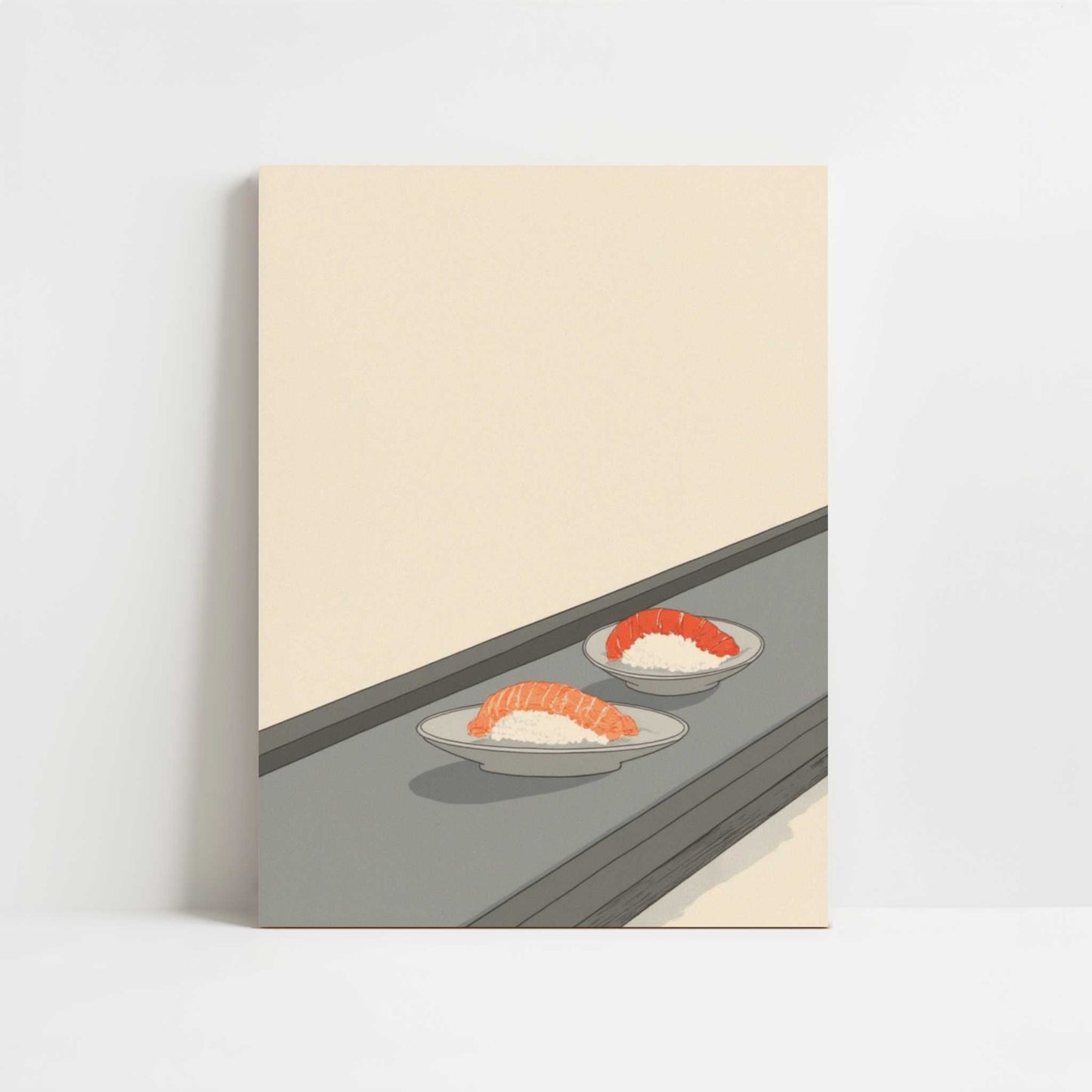 Lunch Moving Past on a Belt - Art Print - Unframed art print