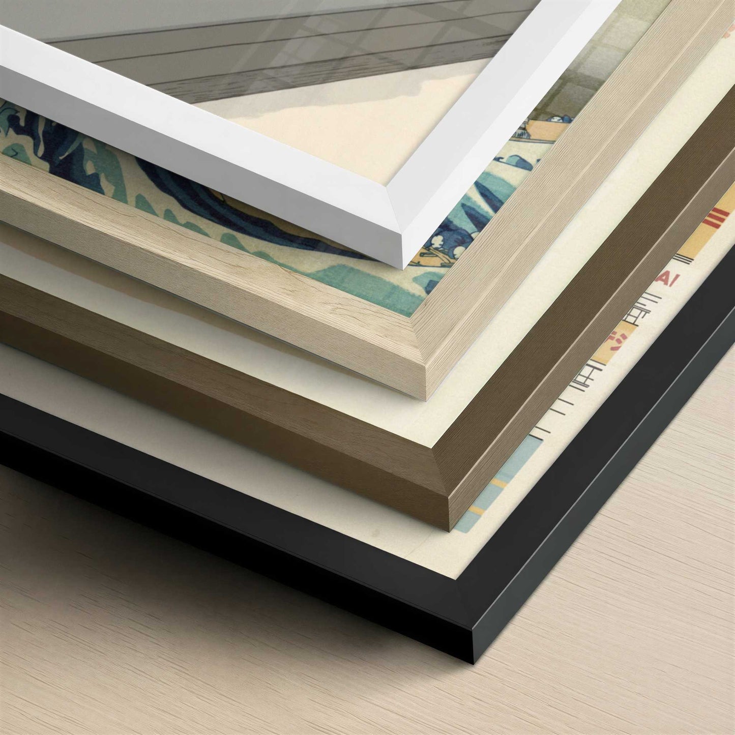 Lunch Moving Past on a Belt - Art Print - Close-up detail of the different frames