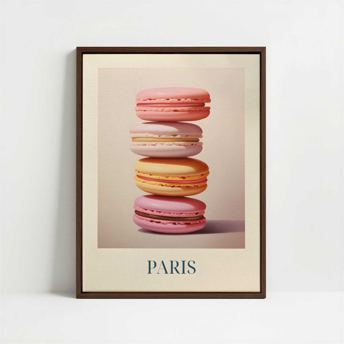 Framed Canvas - Framed canvas in dark wood color frame