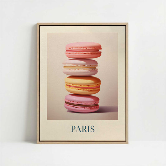 Framed Canvas - Framed canvas in oak color frame