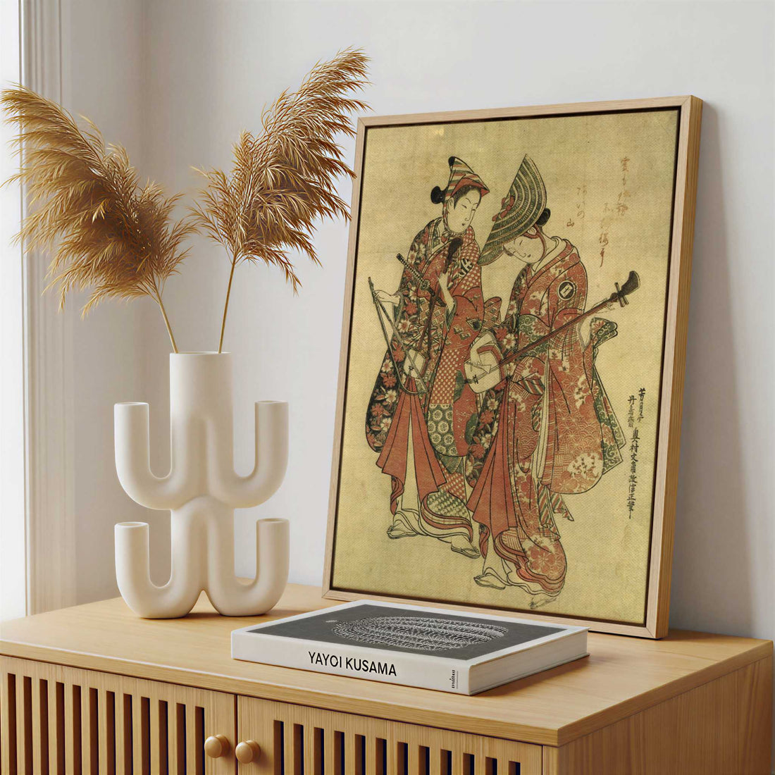 Framed Canvas - Framed canvas in a stylish interior setting