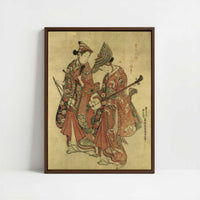 Framed Canvas - Framed canvas in dark wood color frame