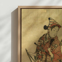 Framed Canvas - Close-up detail and texture of the framed canvas