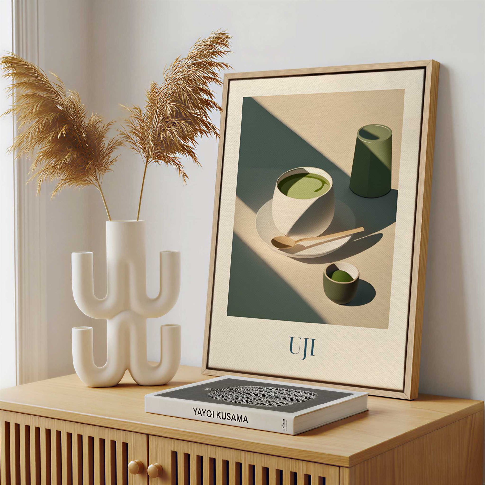 Framed Canvas - Framed canvas in a stylish interior setting