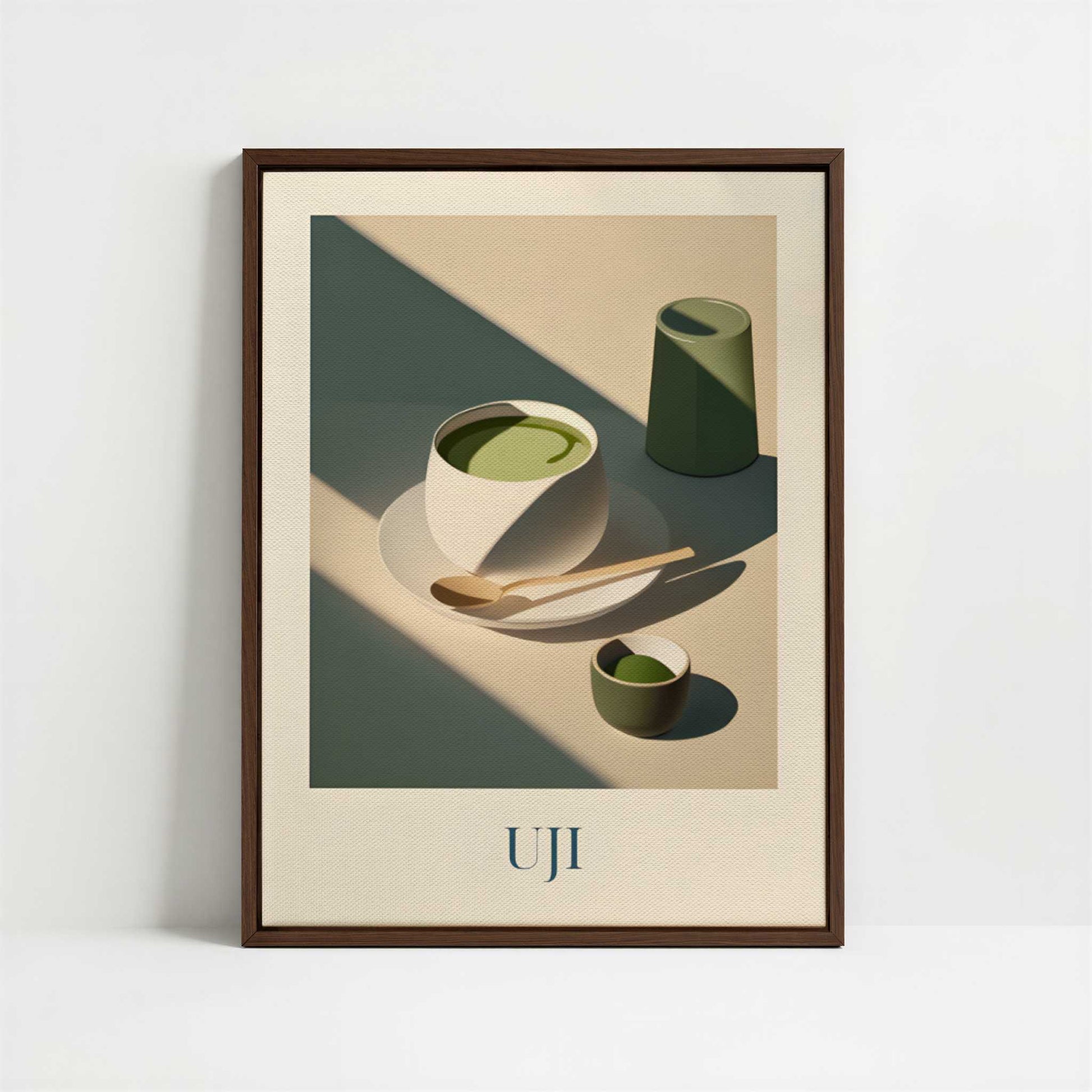 Framed Canvas - Framed canvas in dark wood color frame