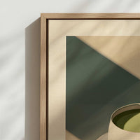 Framed Canvas - Close-up detail and texture of the framed canvas