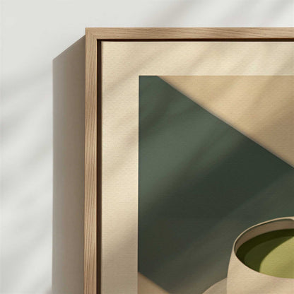 Framed Canvas - Close-up detail and texture of the framed canvas