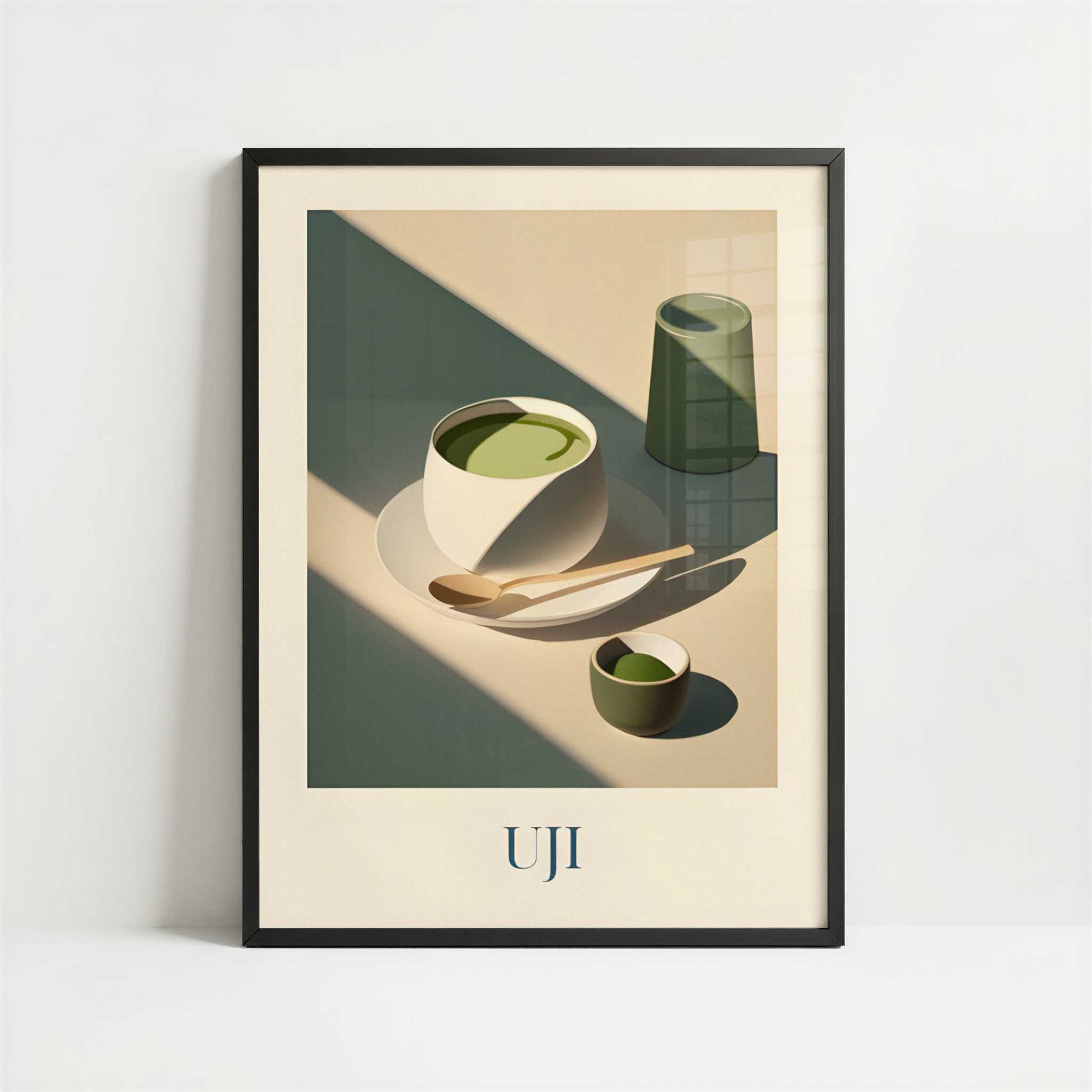 Matcha Tea from Uji, Japan - Art Print - Art print in black frame