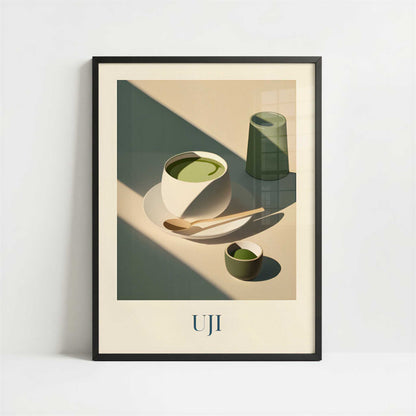 Matcha Tea from Uji, Japan - Art Print - Art print in black frame