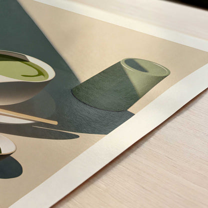 Matcha Tea from Uji, Japan - Art Print - Close-up detail of the art print