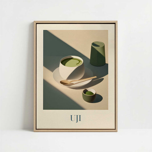 Framed Canvas - Framed canvas in oak color frame