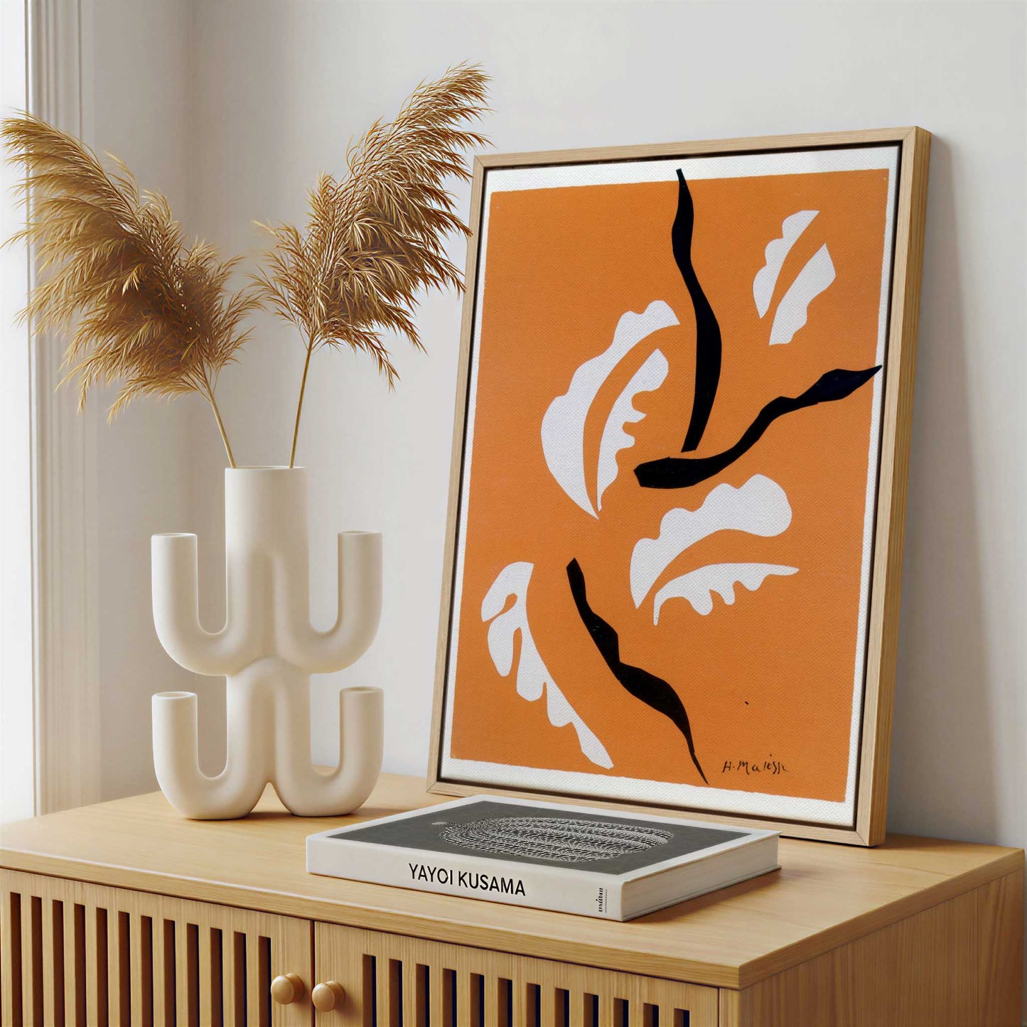 Framed Canvas - Framed canvas in a stylish interior setting