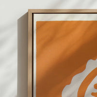 Framed Canvas - Close-up detail and texture of the framed canvas
