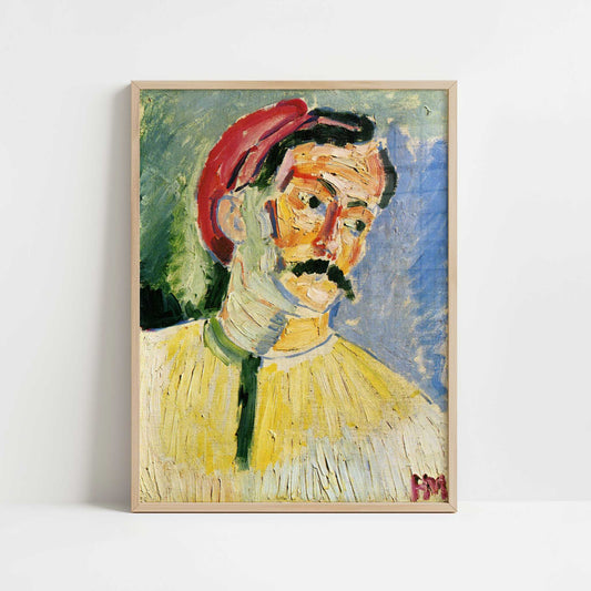 Andre Derain (1905) by Henri Matisse – Art Print - Art print in oak frame