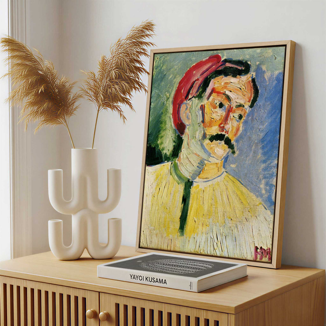 Framed Canvas - Framed canvas in a stylish interior setting