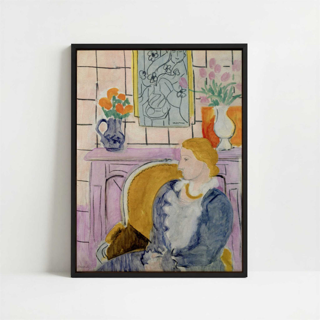 Framed Canvas - Framed canvas in black frame