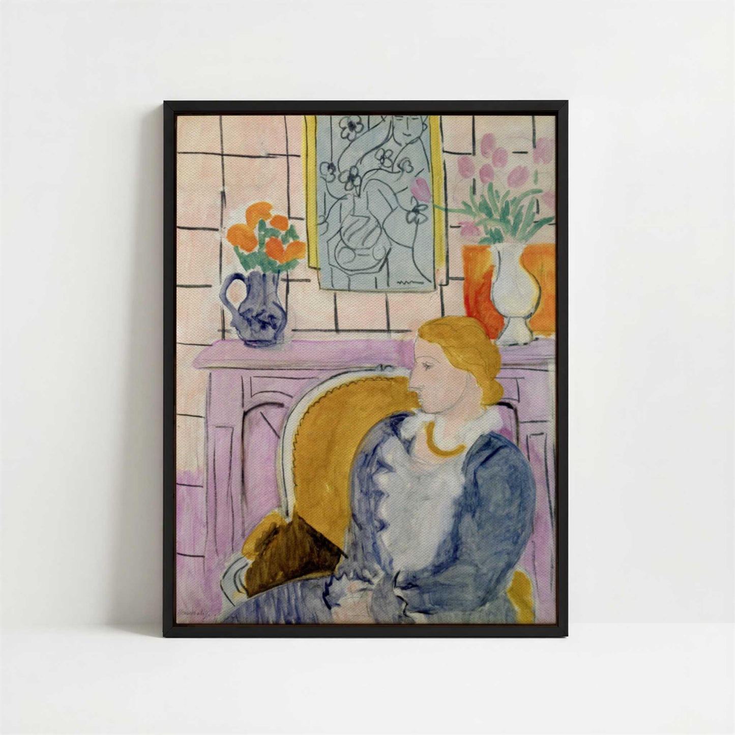 Framed Canvas - Framed canvas in black frame