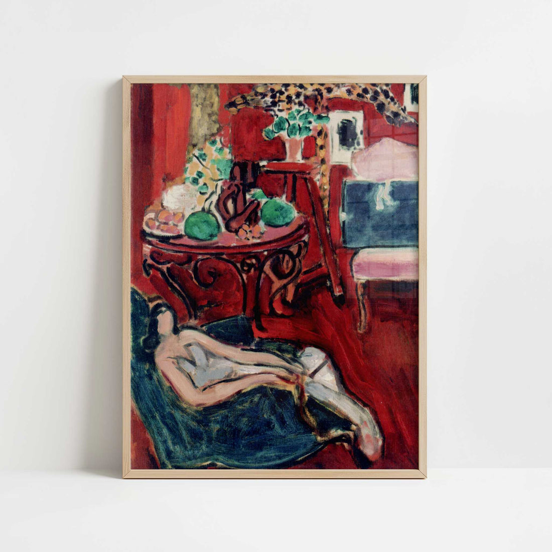 Blue Sketchbook (1945) by Henri Matisse – Art Print - Art print in oak frame