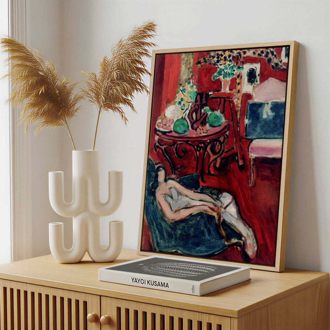 Framed Canvas - Framed canvas in a stylish interior setting