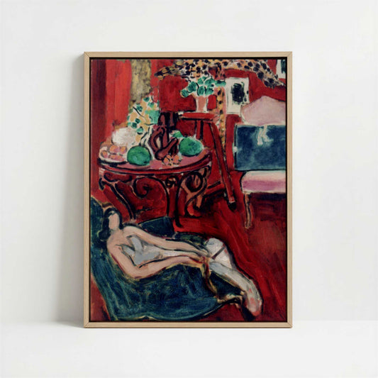 Framed Canvas - Framed canvas in oak color frame