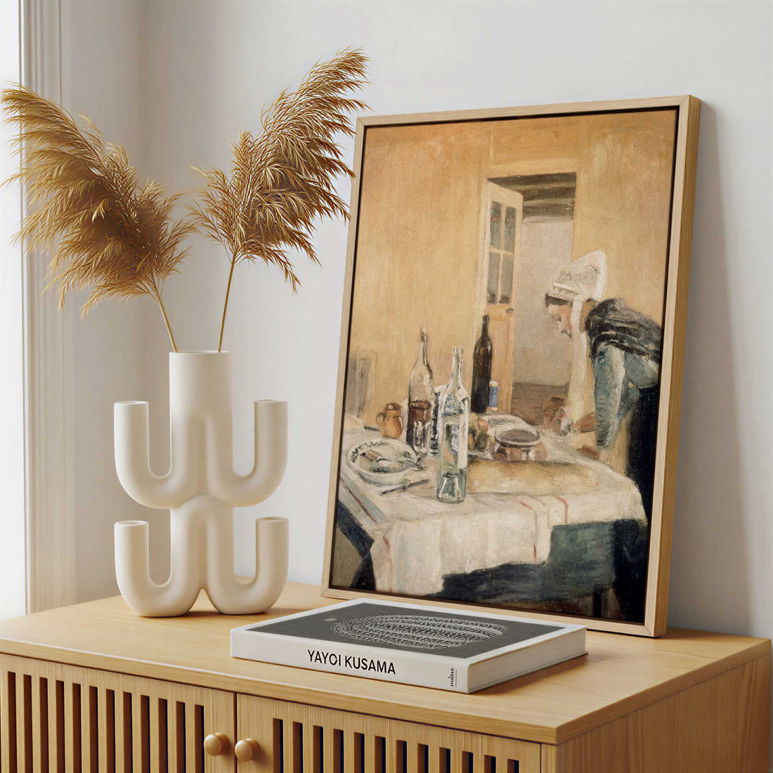 Framed Canvas - Framed canvas in a stylish interior setting