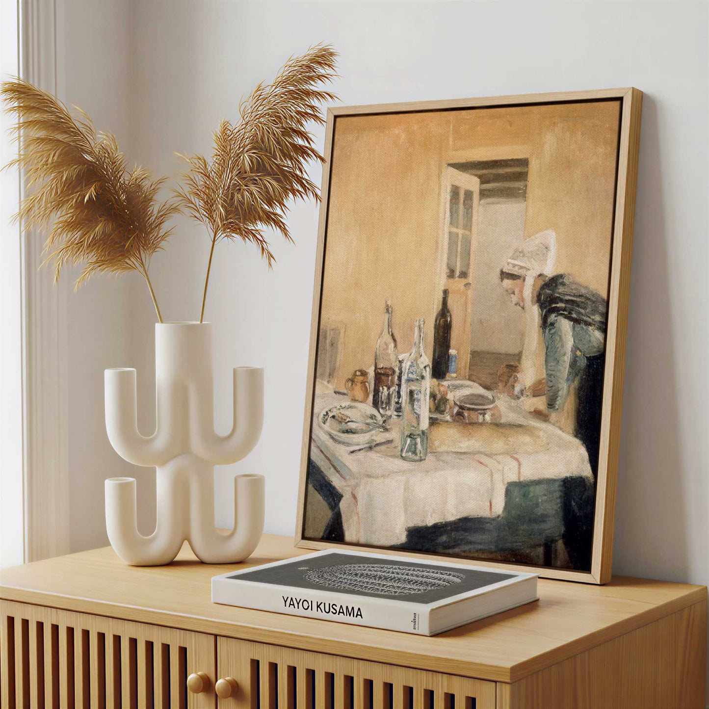 Framed Canvas - Framed canvas in a stylish interior setting