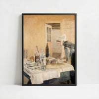 Breton Serving Girl (1896) by Henri Matisse – Art Print - Art print in black frame