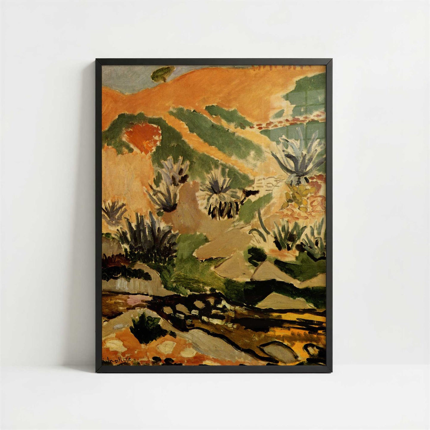 Brook with Aloes (1907) by Henri Matisse – Art Print - Art print in black frame