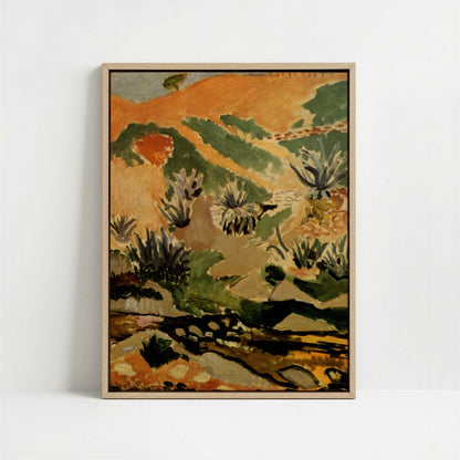 Framed Canvas - Framed canvas in oak color frame