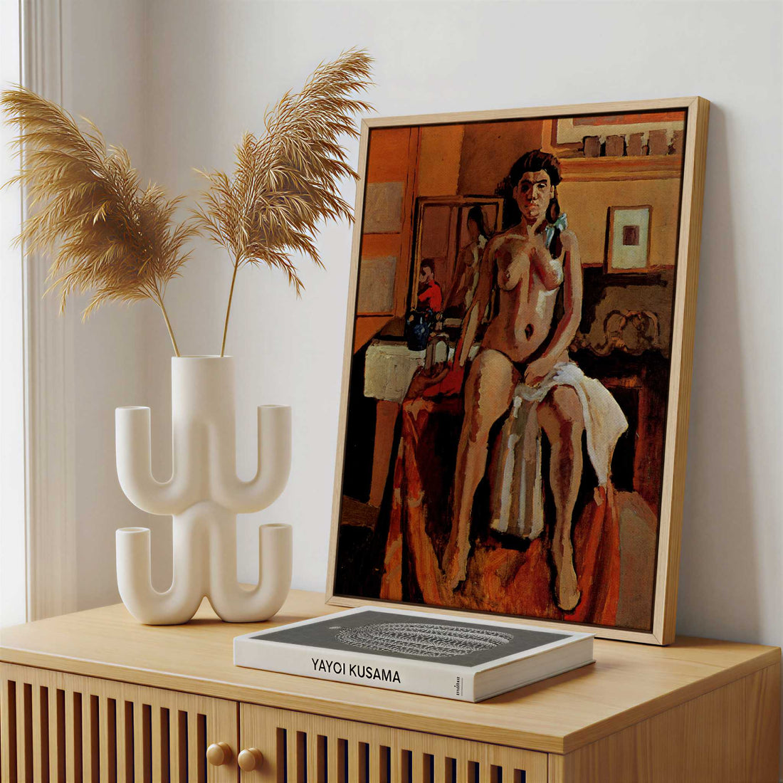 Framed Canvas - Framed canvas in a stylish interior setting