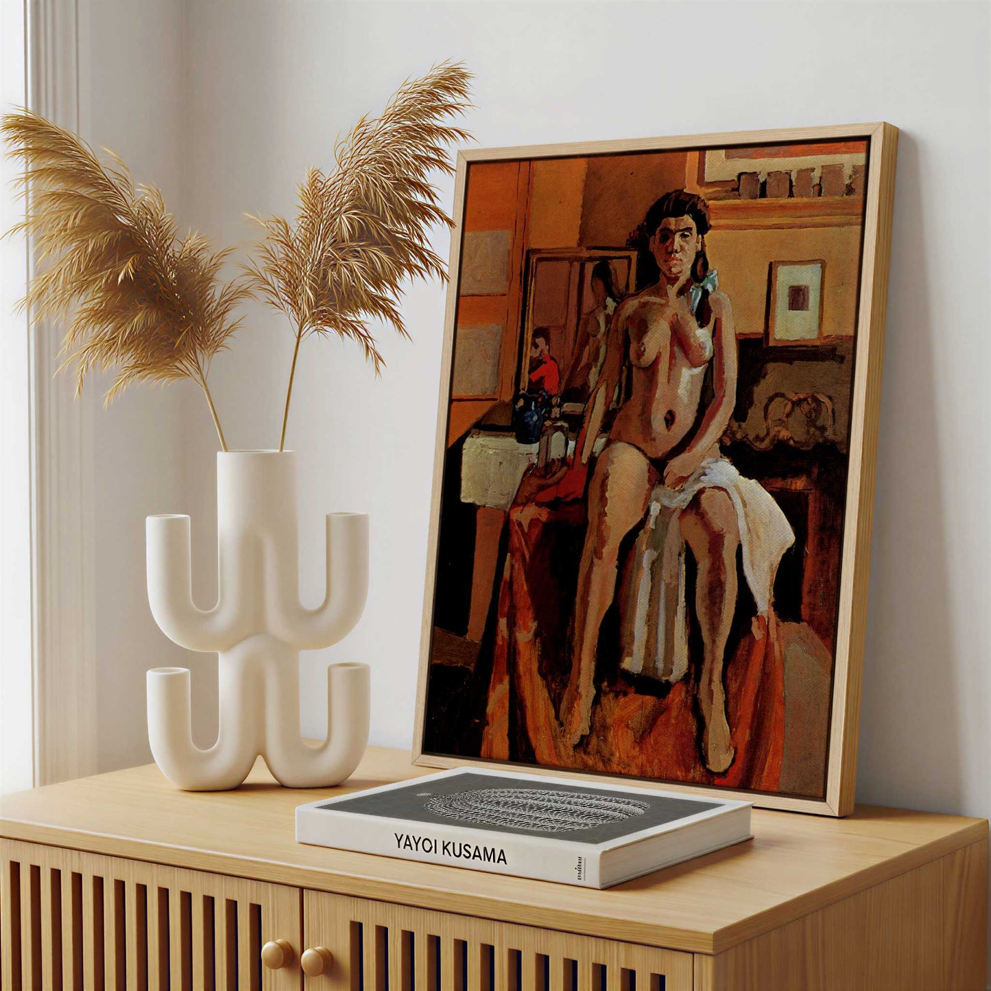 Framed Canvas - Framed canvas in a stylish interior setting